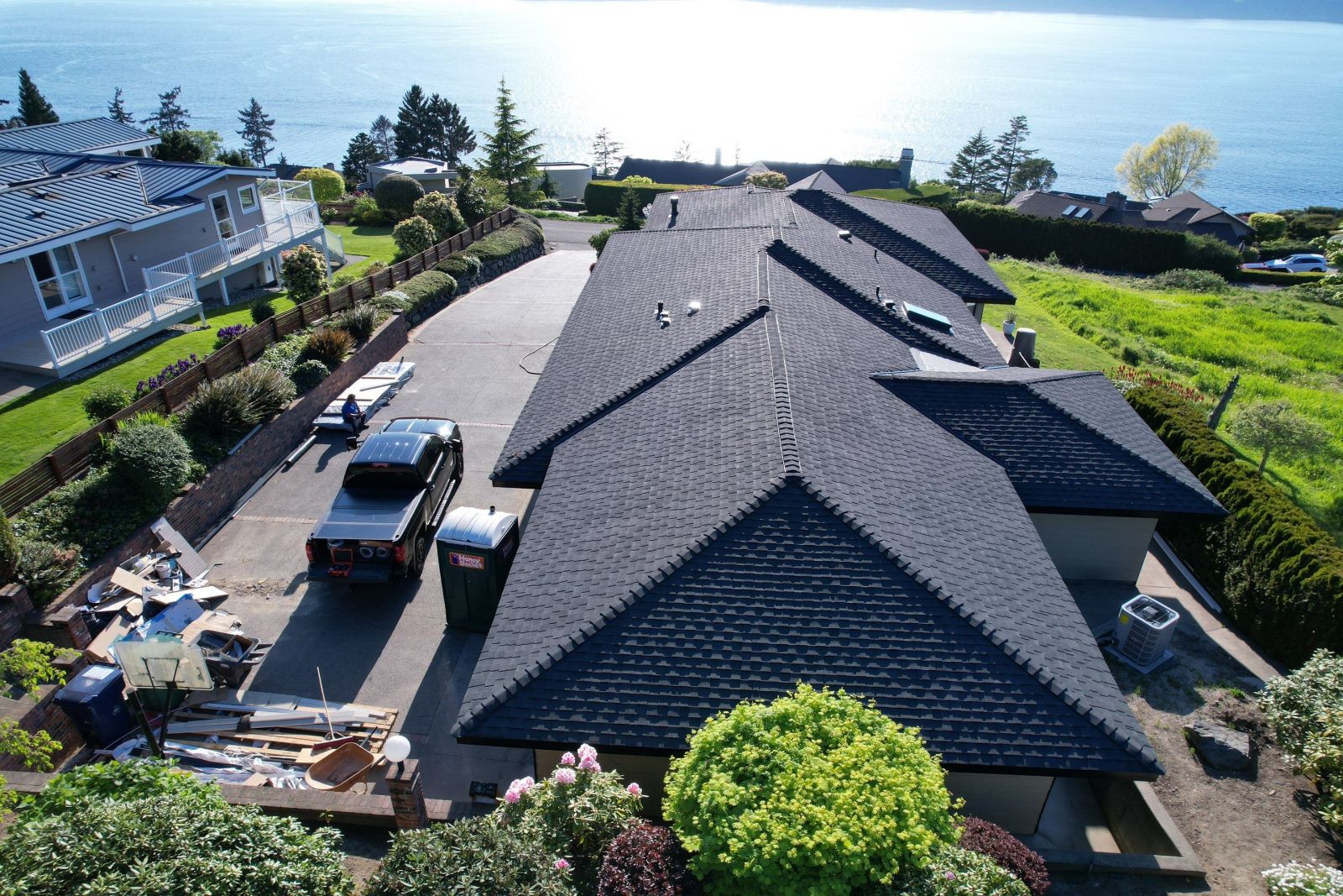 Ice and water shield membrane installed along the entire eave line during a Mukilteo, WA roof replacement by Denali Roofing