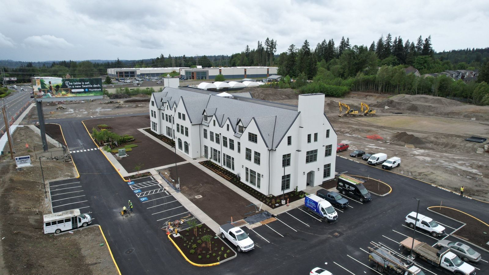 24-gauge Nu-Ray Metals coping in Matte Black finishing the parapet walls of a Bothell, WA re-roof by Denali Roofing