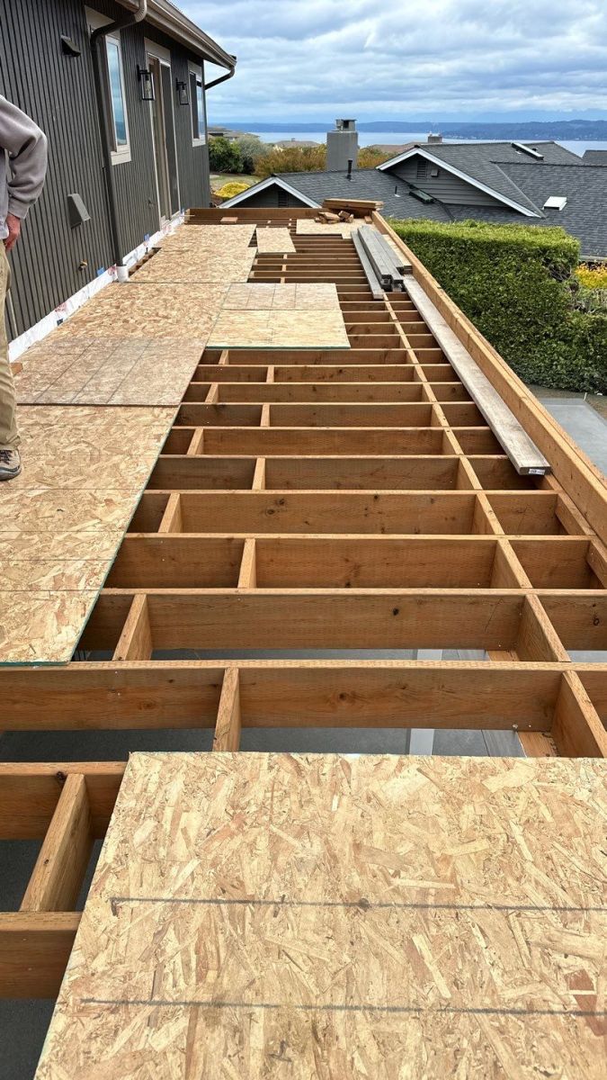GAF TPO commercial roofing membrane installed on a low-slope roof project on the Shoreline/Edmonds line by Denali Roofing