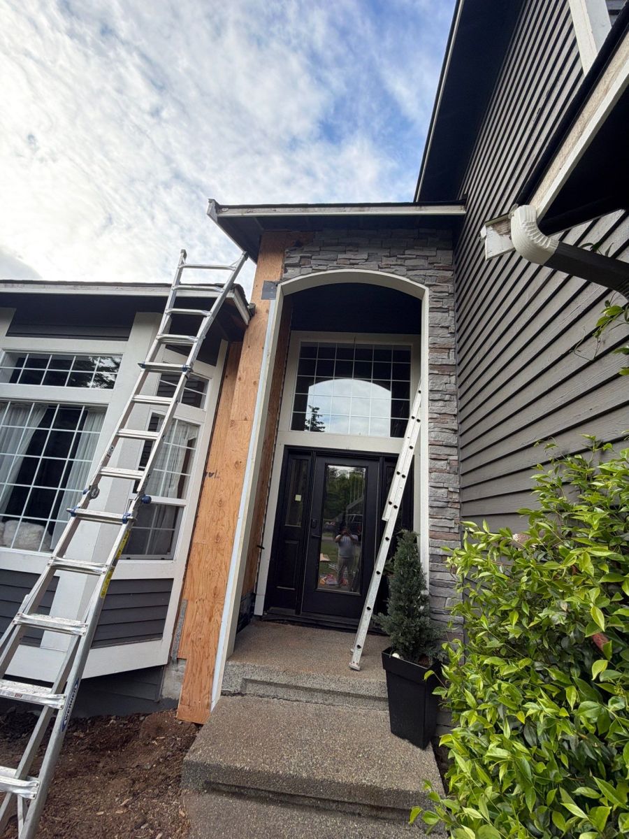Newly installed metal RVO off-ridge ventilation on a Lake Stevens roof replacement project